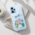 Cute Bunny Customize Transparent Silicon Case V2 For Redmi Note 12 5G