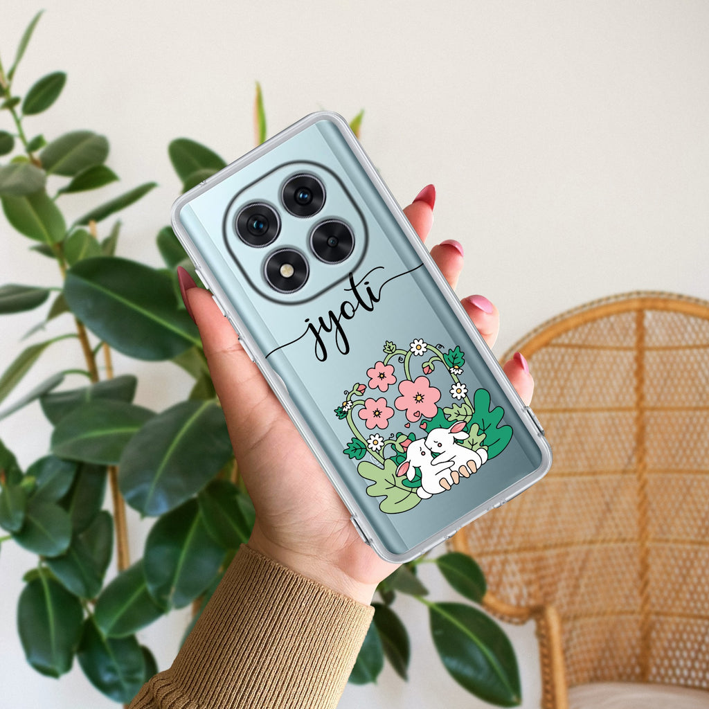 Cute Bunny Customize Anti Yellow Case V2 For Redmi Note 14 Pro 5G