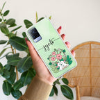 Cute Bunny Customize Transparent Silicon Case V2 For Vivo V21 5G
