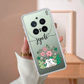 Cute Bunny Customize Transparent Silicon Case V2 For Vivo X200 Pro 5G