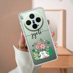 Cute Bunny Customize Transparent Silicon Case V2 For Vivo V40e 5G