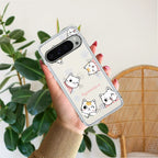 Cute Cat Customize Transparent Silicon Case For Google Pixel 10 Pro XL