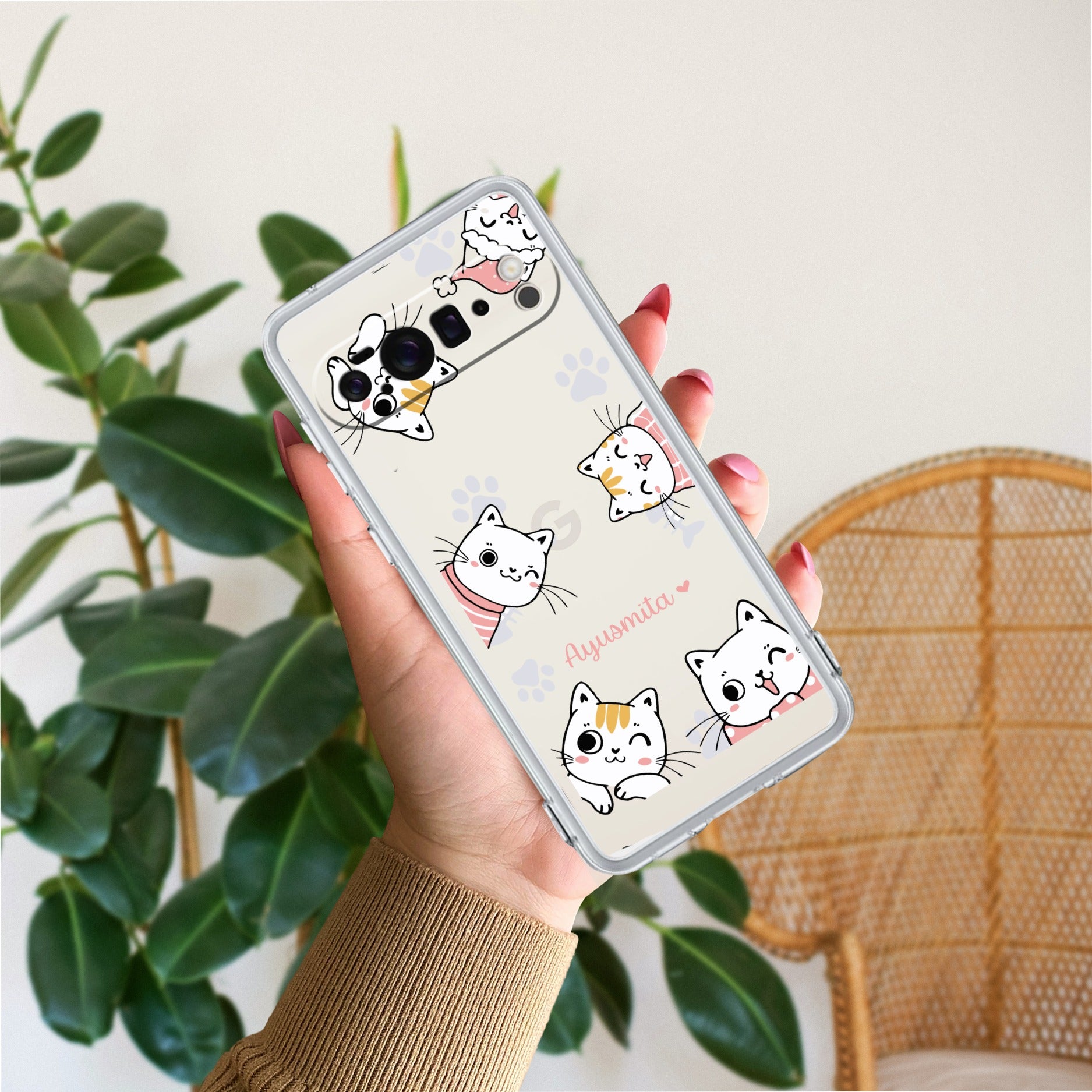 Cute Cat Customize Transparent Silicon Case For Google - ShopOnCliQ