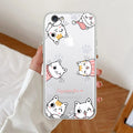 Cute Cat Customize Transparent Silicon Case For iPhone 7 / iPhone 8 / iPhone Se 2020