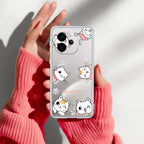 Cute Cat Customize Transparent Silicon Case For iQOO Neo 10R 5G