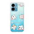 Cute Cat Customize Transparent Silicon Case For iQOO Z6 Lite 5G