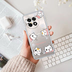 Cute Cat Anti Yellow Case For OnePlus 13R 5G