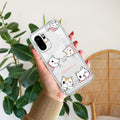 Cute Cat Customize Transparent Silicon Case For OnePlus 15R 5G