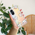 Cute Cat Anti Yellow Case For Oppo F23 5G