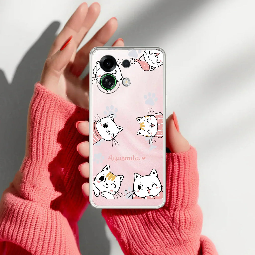 Cute Love Couple Customize Transparent Silicon Case For OPPO K13 Turbo Pro 5G