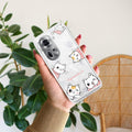Cute Cat Customize Transparent Silicon Case For Oppo Reno 11 5G