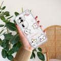 Cute Cat Customize Transparent Silicon Case For Oppo Reno 11 Pro 5G