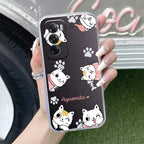 Cute Cat Customize Anti Yellow Case For Oppo Reno 12 Pro 5G