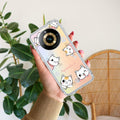 Cute Cat Customize Transparent Silicon Case For Realme 11 Pro Plus 5G