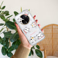 Cute Cat Anti Yelllow Case For Realme 14 Pro 5G