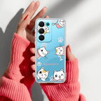 Cute Cat Anti Yelllow Case For Realme 15X 5G