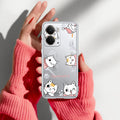 Cute Cat Customize Transparent Silicon Case For Realme P3 5G