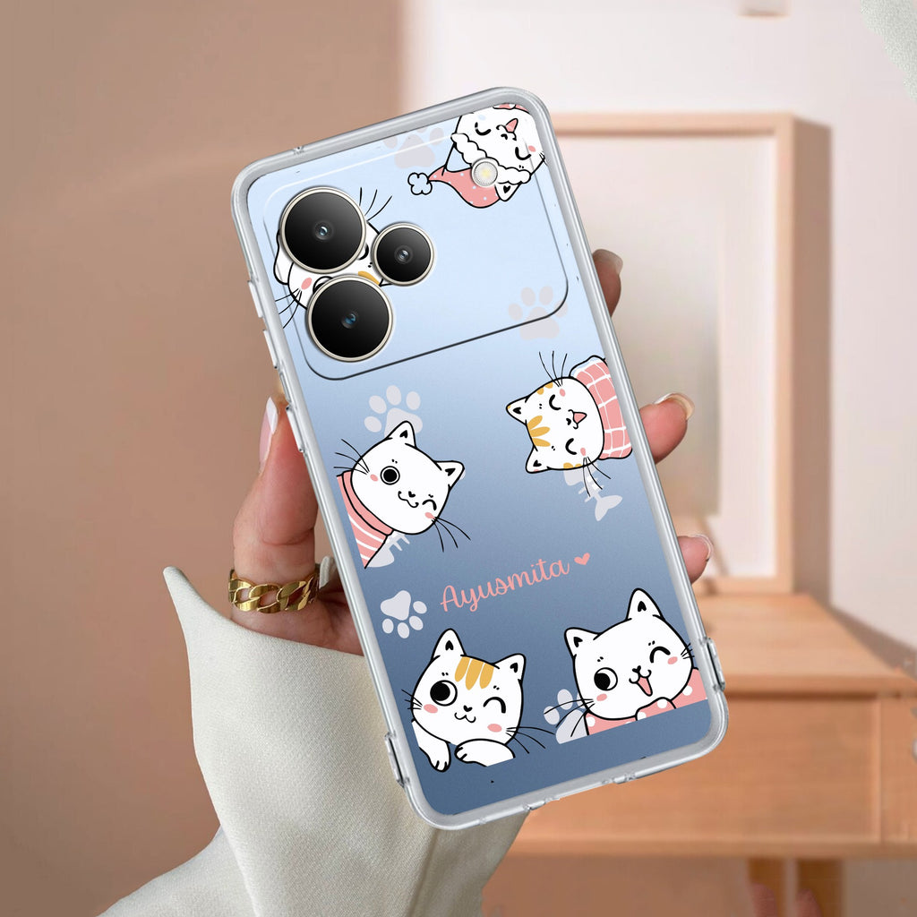 Cute Cat Anti Yelllow Case For Realme P4 5G