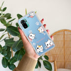 Cute Cat Customize Transparent Silicon Case For Redmi Note 10 / 10S
