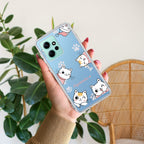 Cute Cat Customize Transparent Silicon Case For Redmi Note 12 4G