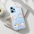 Cute Cat Customize Transparent Silicon Case For Redmi Note 12 5G
