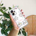 Cute Cat Customize Transparent Silicon Case For Redmi Note 13 Pro Plus 5G