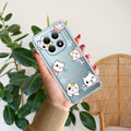 Cute Cat Customize Transparent Silicon Case For Redmi Note 15 5G