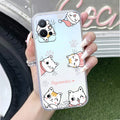 Cute Cat Customize Transparent Silicon Case For Vivo T1 5G