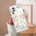 Cute Cat Customize Transparent Silicon Case For Vivo T4 Ultra 5G