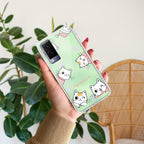 Cute Cat Customize Transparent Silicon Case For Vivo V21e 5G