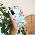 Cute Cat Customize Transparent Silicon Case For Vivo V23E