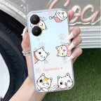 Cute Cat Anti Yellow Case For Vivo Y28 5G