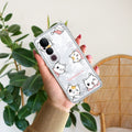 Cute Cat Customize Transparent Silicon Case For Vivo Y400 5G