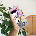 Cute Cat Transparent Silicon Case For Google Pixel 8 Pro 5G