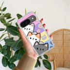 Cute Cat Anti Yellow Case For Google Pixel 9