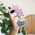 Cute Cat Anti Yellow Case For Google Pixel 9a 5G