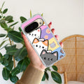Cute Cat Transparent Silicon Case For Google Pixel 10 Pro