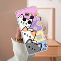 Cute Cat Transparent Silicon Case For iQOO Z10 5G
