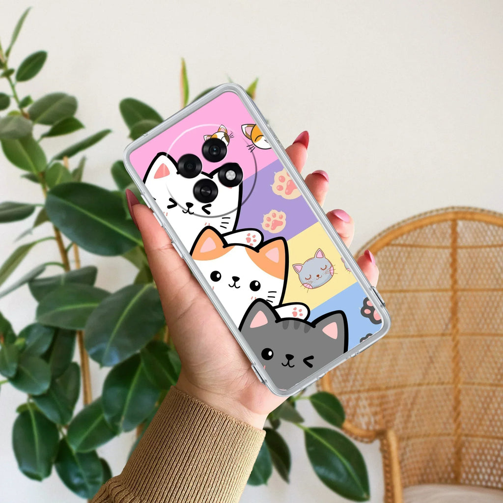 Cute Cat Anti Yellow Case For Oppo F31 Pro Plus 5G