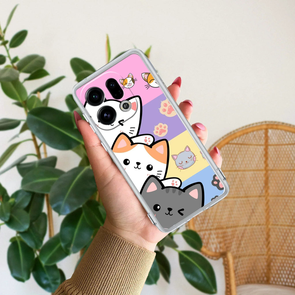 Cute Cat Anti Yellow Case For Oppo Find X9 5G