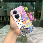 Cute Cat Anti Yellow Case For Oppo Reno 10 5G