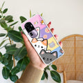 Cute Cat Transparent Silicon Case For Oppo F17