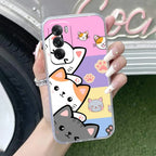 Cute Cat Anti Yellow Case For Oppo Reno 12 Pro 5G