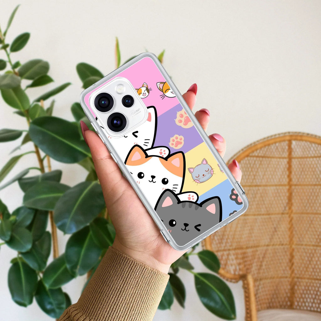 Cute Cat Anti Yellow Case For Oppo Reno 15 Pro Mini 5G