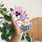 Cute Cat Transparent Silicon Case For Realme/Narzo