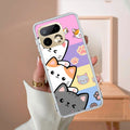 Cute Cat Transparent Silicon Case For Realme 8 4G / Realme 8 Pro