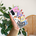 Cute Cat Transparent Silicon Case For Redmi Note 11