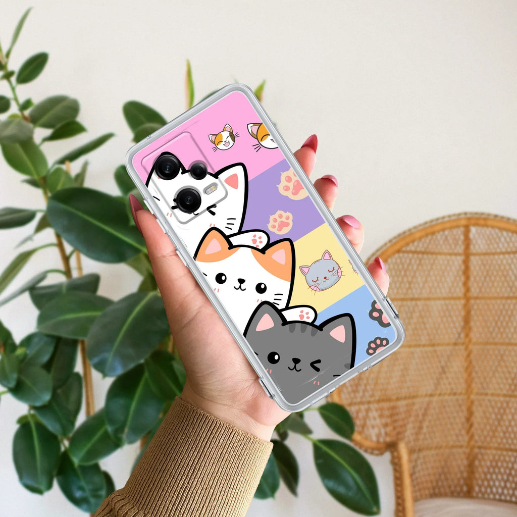 Cute Cat Transparent Silicon Case For Redmi/Xiaomi - ShopOnCliQ