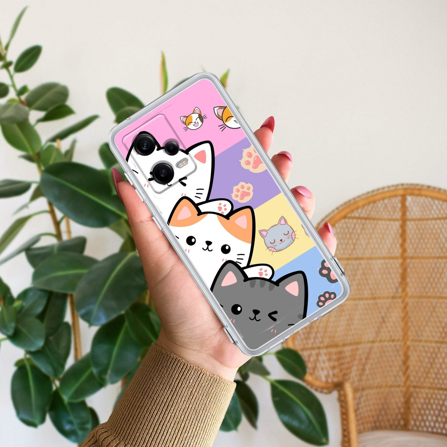 Cute Cat Transparent Silicon Case For Redmi/Xiaomi
