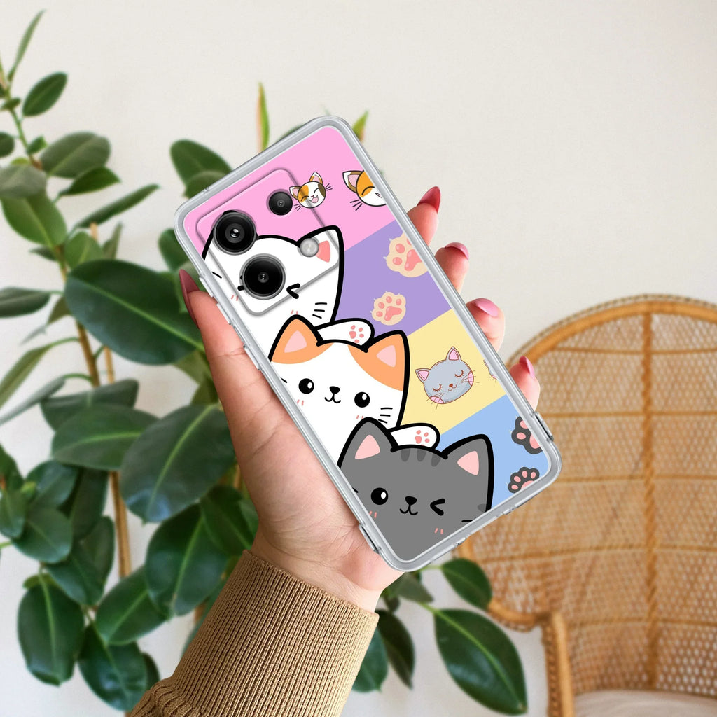 Cute Cat Transparent Silicon Case For Redmi/Xiaomi - ShopOnCliQ